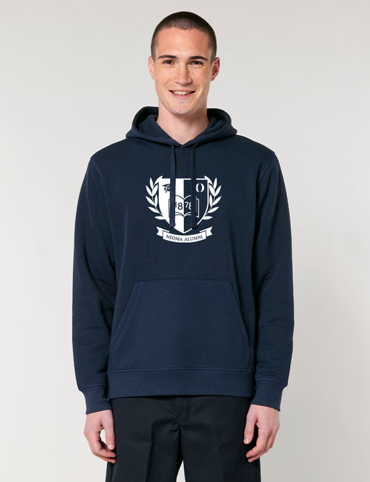 Sweat capuche marine logo blason