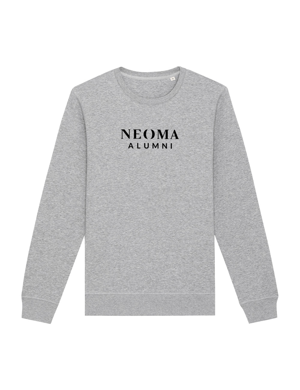 Sweat col rond gris logo texte