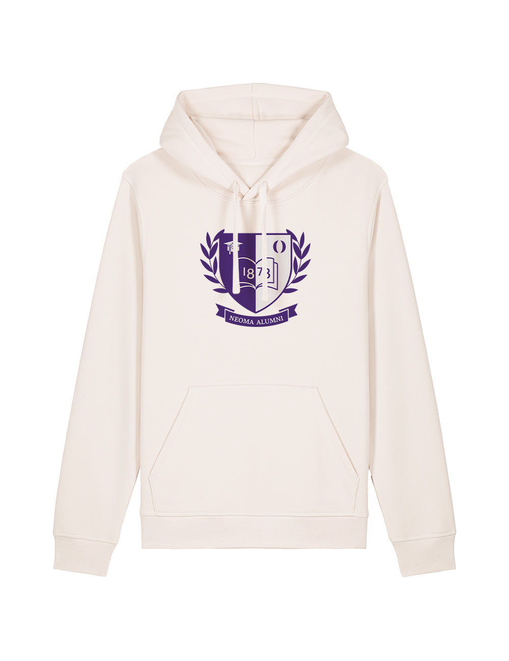Sweat capuche crème logo blason