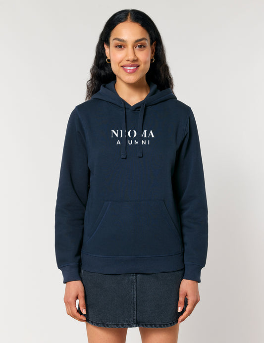 Sweat capuche marine logo texte