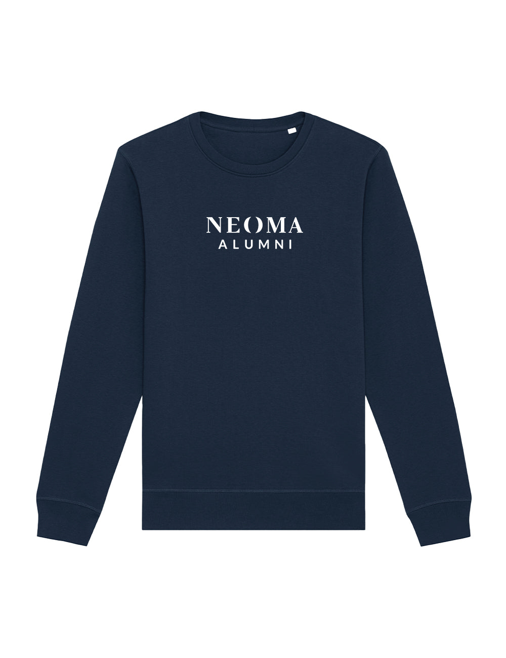 Sweat col rond marine logo texte