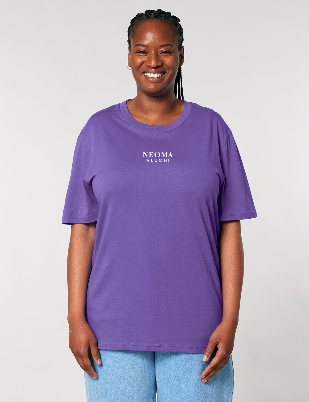 T-Shirt violet logo texte