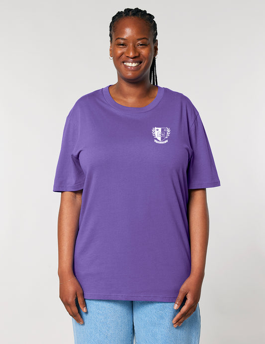 T-Shirt violet logo blason