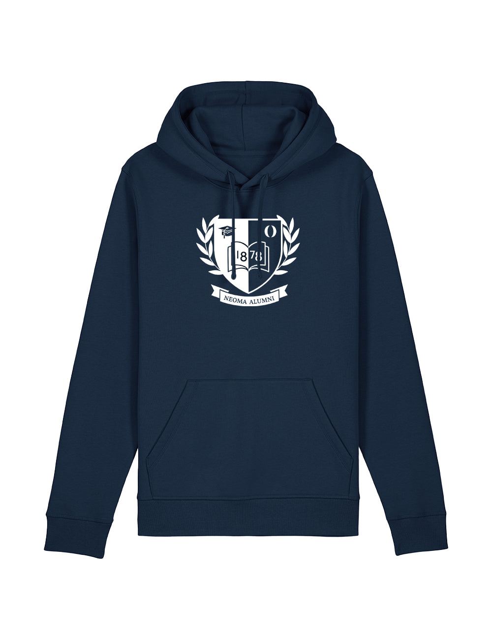 Sweat capuche marine logo blason