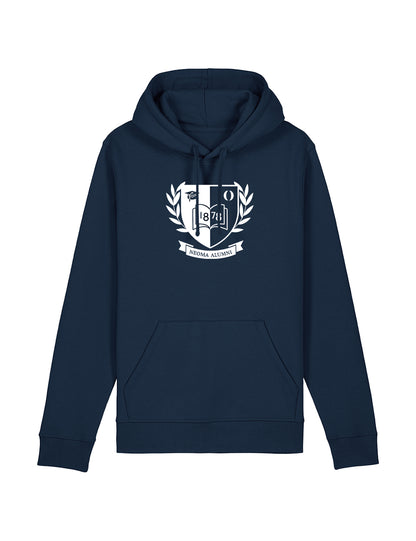 Sweat capuche marine logo blason