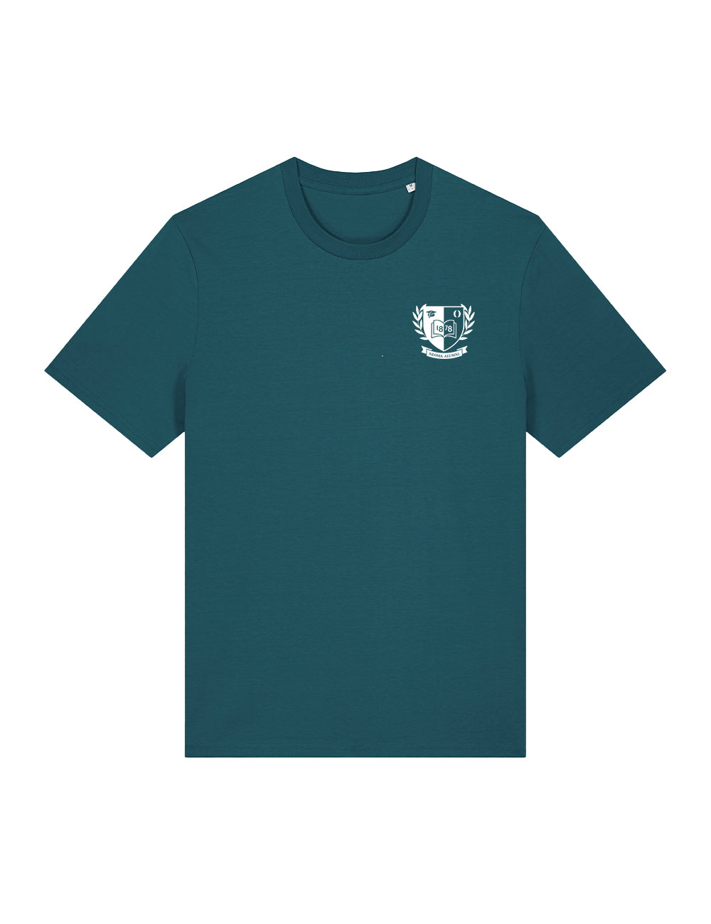 T-Shirt bleu canard logo blason