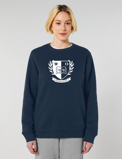 Sweat col rond marine logo blason