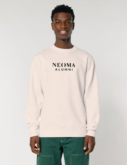 Sweat col rond crème logo texte