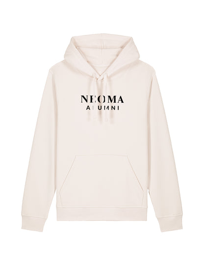 Sweat capuche crème logo texte