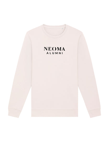 Sweat col rond crème logo texte