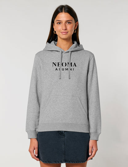 Sweat capuche gris logo texte