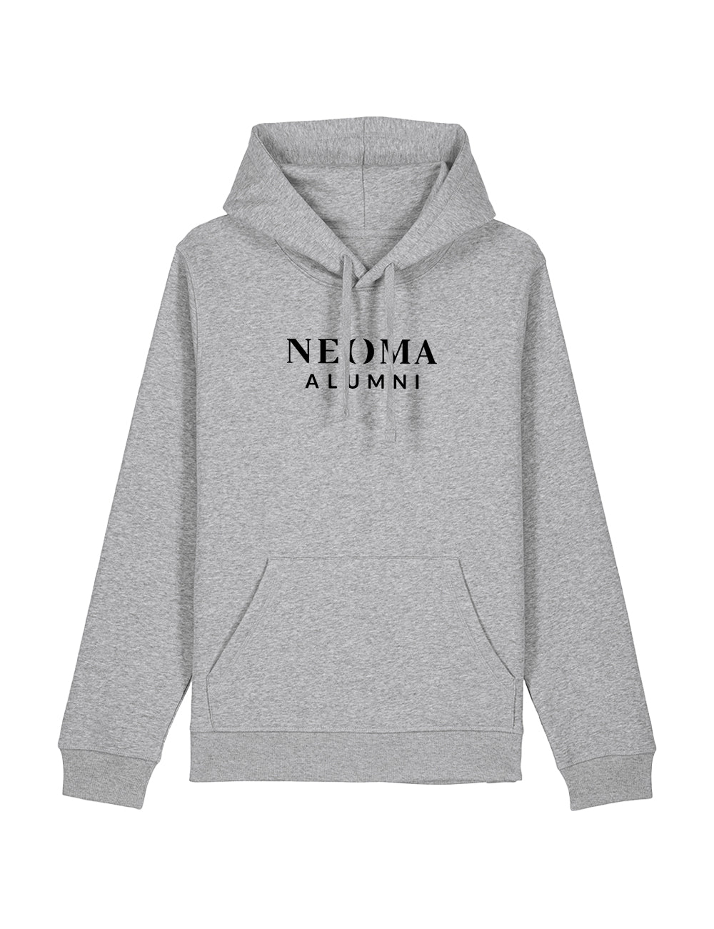 Sweat capuche gris logo texte