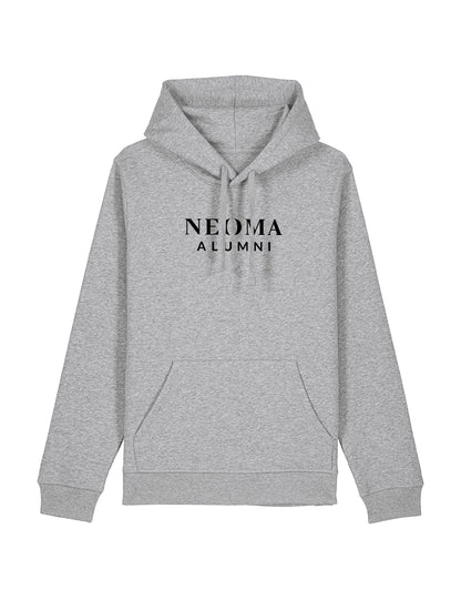 Sweat capuche gris logo texte