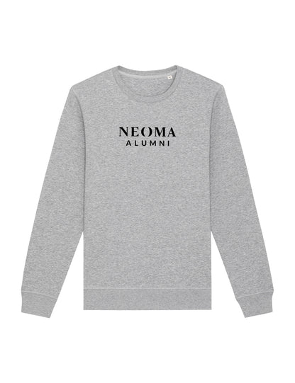 Sweat col rond gris logo texte