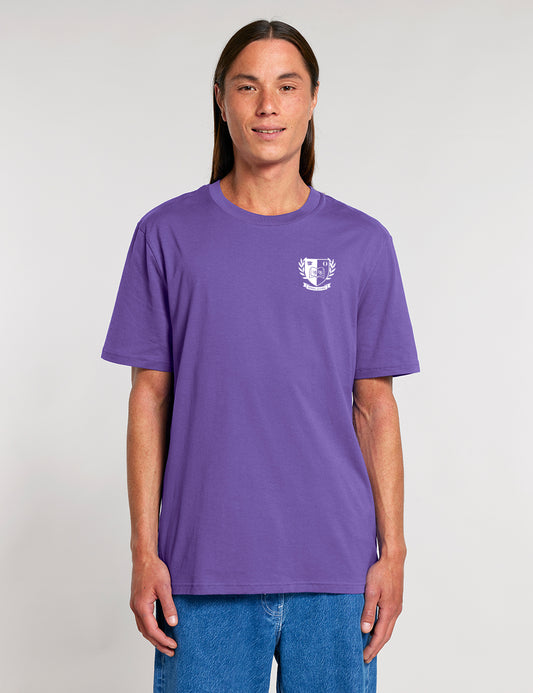 T-Shirt violet logo blason