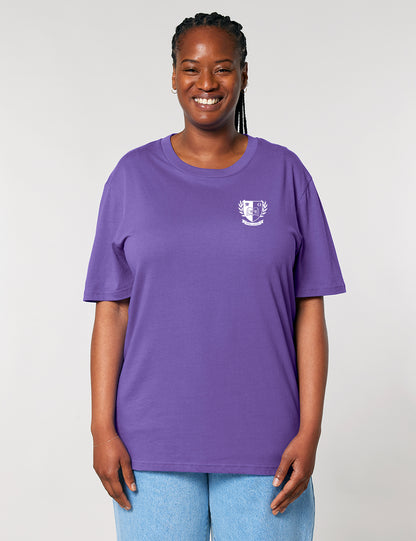 T-Shirt violet logo blason